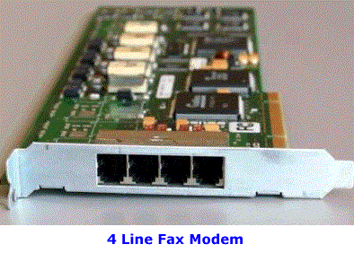 4 line / port fax modem